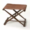 Butler Specialty Sutton Leather Folding Stool In Brown