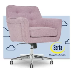 Serta Ashland Ergonomic Home Office Chair With Memory Foam Cushioning - White