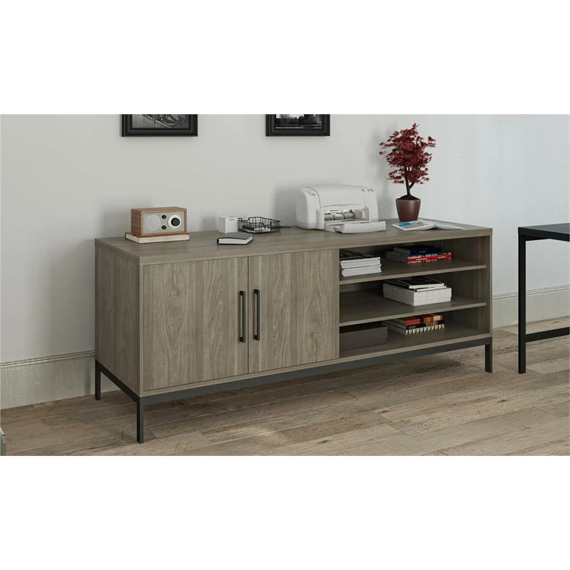 Ameriwood Parkside Credenza In Light Brown Oak 4 Ameriwood Parkside Credenza In Light Brown Oak - Image 2