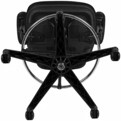 Flash Furniture Contemporary Mid Back Mesh Drafting Stool In Black -CYMAX Sales 1978064 3 L