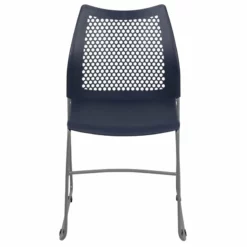 Flash Furniture Hercules Perforated Plastic Sled Base Stacking Chair In Burgundy -CYMAX Sales 1978097 2 L