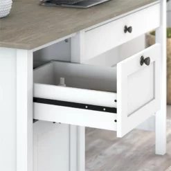 Mayfield 54W Computer Desk With Drawers In Shiplap Gray/White - Engineered Wood -CYMAX Sales 1978629 4 L