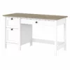Mayfield 54W Computer Desk With Drawers In Shiplap Gray/White - Engineered Wood