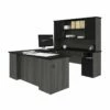 Bestar Norma Transitional Engineered Wood Computer Desk In Walnut Gray And White 2 Bestar Norma Transitional Engineered Wood Computer Desk In Walnut Gray And White -CYMAX Sales 1982709 L