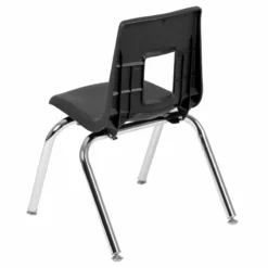 Flash Furniture 18In. Student Stack Chair In Black -CYMAX Sales 1984011 10 L