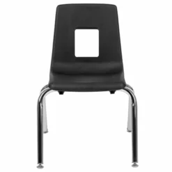 Flash Furniture 18In. Student Stack Chair In Black -CYMAX Sales 1984011 11 L