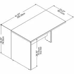 Studio C 42" Desk Return In Storm Gray - Engineered Wood -CYMAX Sales 1984420 4 L