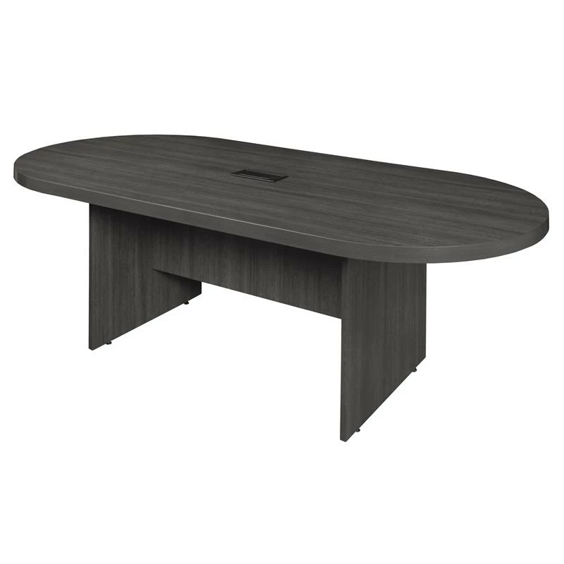 Legacy 95" Racetrack Conference Table With Power Data Grommet- Ash Grey 3 Legacy 95" Racetrack Conference Table With Power Data Grommet- Ash Grey