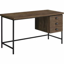 Computer Desk Home Office Laptop Storage Drawers 55"L Work Metal Black -CYMAX Sales 1987060 L