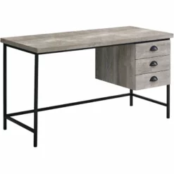 Computer Desk Home Office Laptop Storage Drawers 55"L Work Metal Black -CYMAX Sales 1987062 L