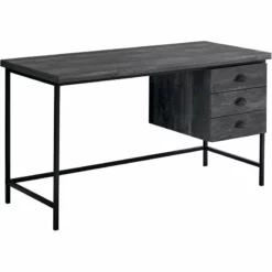 Computer Desk Home Office Laptop Storage Drawers 55"L Work Metal Black