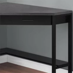 Computer Desk Home Office Corner 42"L Work Laptop Metal Brown -CYMAX Sales 1987067 2 L 1