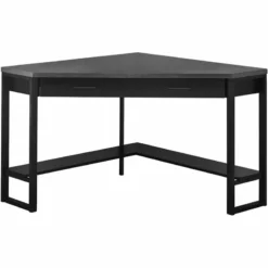 Computer Desk Home Office Corner 42"L Work Laptop Metal Brown -CYMAX Sales 1987067 L 1