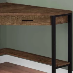 Computer Desk Home Office Corner 42"L Work Laptop Metal Brown -CYMAX Sales 1987068 2 L 1