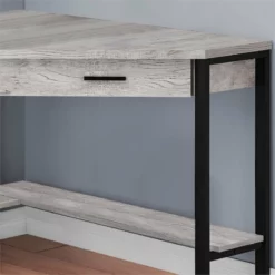 Computer Desk Home Office Corner 42"L Work Laptop Metal Brown -CYMAX Sales 1987069 2 L 1