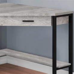 Computer Desk Home Office Corner 42"L Work Laptop Metal Grey -CYMAX Sales 1987069 2 L