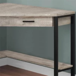 Computer Desk Home Office Corner 42"L Work Laptop Metal Brown -CYMAX Sales 1987070 2 L 1