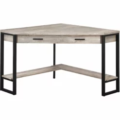 Computer Desk Home Office Corner 42"L Work Laptop Metal Grey -CYMAX Sales 1987070 L