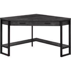 Computer Desk Home Office Corner 42"L Work Laptop Metal Brown