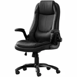 Office Chair Swivel Ergonomic Armrests Computer Desk Work Metal Black