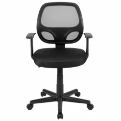 Flash Furniture Fundamentals Mid Back Mesh Back Office Swivel Chair In Gray -CYMAX Sales 1987919 3 L