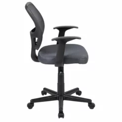 Flash Furniture Fundamentals Mid Back Mesh Back Office Swivel Chair In Gray -CYMAX Sales 1987920 1 L