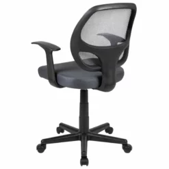 Flash Furniture Fundamentals Mid Back Mesh Back Office Swivel Chair In Gray -CYMAX Sales 1987920 2 L