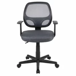 Flash Furniture Fundamentals Mid Back Mesh Back Office Swivel Chair In Gray -CYMAX Sales 1987920 3 L