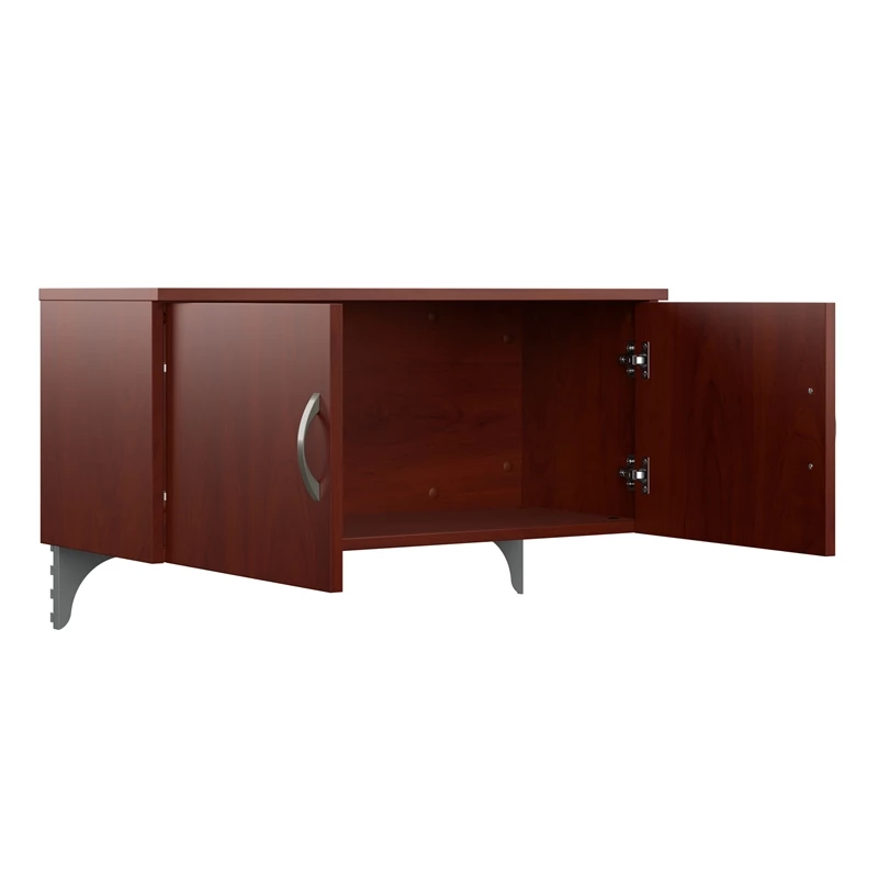 Office In An Hour 3 Person L Cubicle Desk Set In Hansen Cherry - Engineered Wood 17 Office In An Hour 3 Person L Cubicle Desk Set In Hansen Cherry - Engineered Wood - Image 15