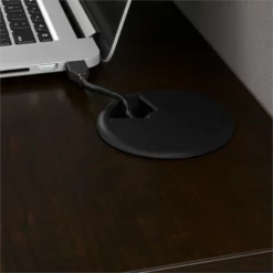 Office In An Hour 3 Person L Cubicle Desk Set In Mocha Cherry - Engineered Wood -CYMAX Sales 1988760 11 L 1