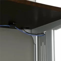 Office In An Hour 3 Person L Cubicle Desk Set In Mocha Cherry - Engineered Wood -CYMAX Sales 1988760 13 L 1