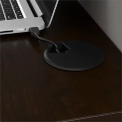 Office In An Hour 4 Person L Cubicle Desk Set In Hansen Cherry - Engineered Wood -CYMAX Sales 1988765 11 L