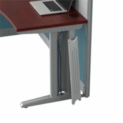 Office In An Hour 2 Person L Cubicle Desk Set In Mocha Cherry - Engineered Wood -CYMAX Sales 1988766 10 L