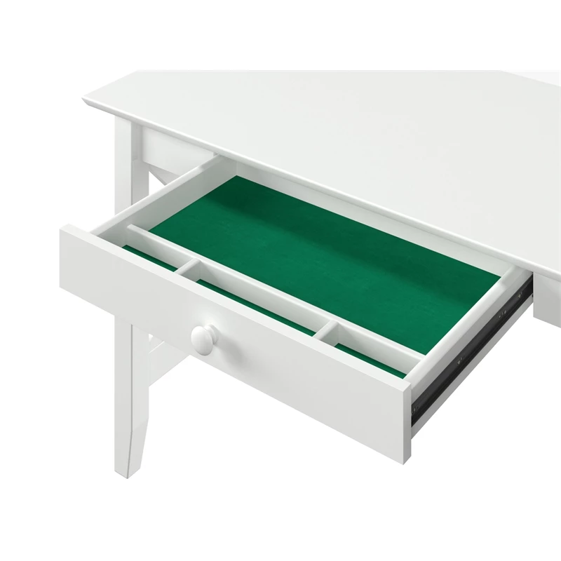 AFI Lexi Solid Wood Writing Desk With Drawer And Charging Station In White 11 AFI Lexi Solid Wood Writing Desk With Drawer And Charging Station In White - Image 9