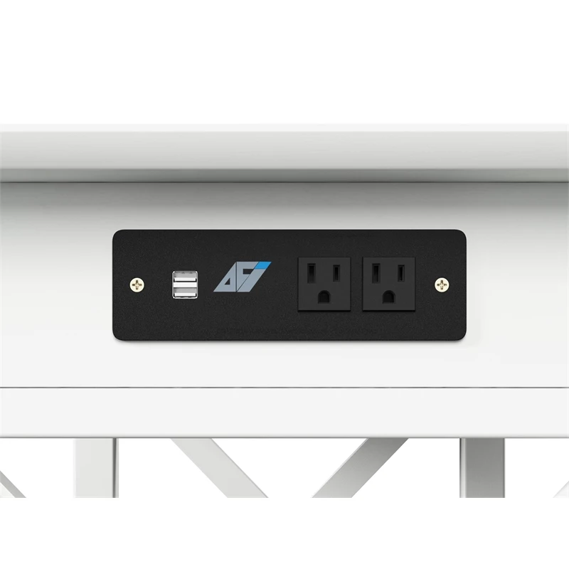 AFI Lexi Solid Wood Writing Desk With Drawer And Charging Station In White 13 AFI Lexi Solid Wood Writing Desk With Drawer And Charging Station In White - Image 11