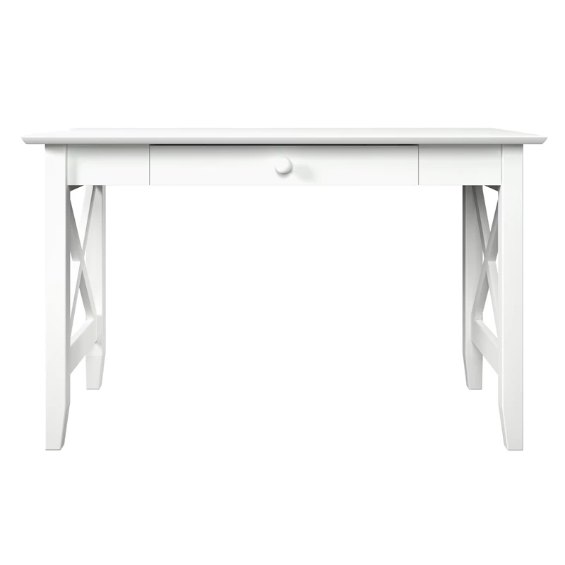 AFI Lexi Solid Wood Writing Desk With Drawer And Charging Station In White 10 AFI Lexi Solid Wood Writing Desk With Drawer And Charging Station In White - Image 8