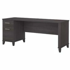 Somerset 72W Office Desk With Drawers In Fresh Walnut - Engineered Wood -CYMAX Sales 1991304 L