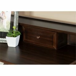 Linon Cade Wood Folding Desk In Antique Walnut Brown -CYMAX Sales 1991732 27 L