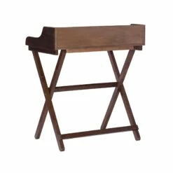 Linon Cade Wood Folding Desk In Antique Walnut Brown -CYMAX Sales 1991732 35 L