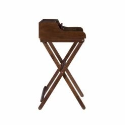 Linon Cade Wood Folding Desk In Antique Walnut Brown -CYMAX Sales 1991732 39 L