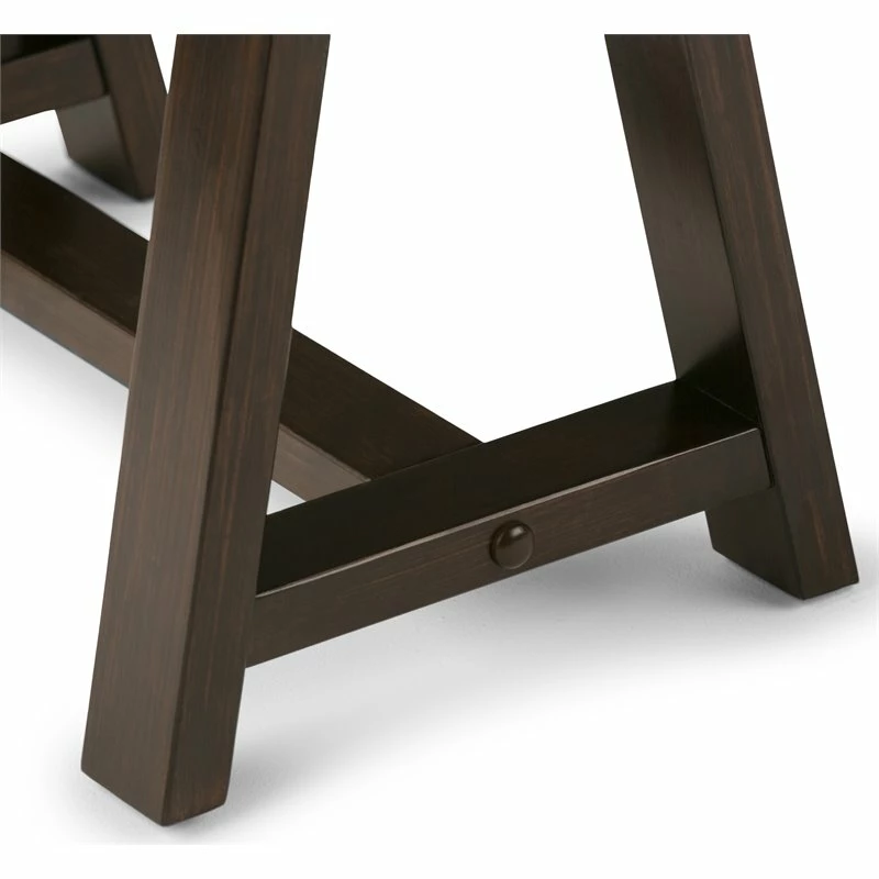 Simpli Home Sawhorse Solid Wood Modern Industrial 56 " Writing Desk In Dark Chestnut Brown 15 Simpli Home Sawhorse Solid Wood Modern Industrial 56 " Writing Desk In Dark Chestnut Brown - Image 13