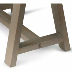 Simpli Home Sawhorse Solid Wood Modern Industrial 56 " Writing Desk In Dark Chestnut Brown 26 Simpli Home Sawhorse Solid Wood Modern Industrial 56 " Writing Desk In Dark Chestnut Brown -CYMAX Sales 1991760 4 L