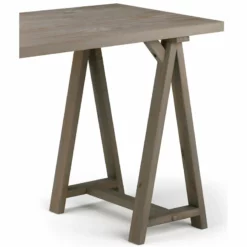 Simpli Home Sawhorse Solid Wood Modern Industrial 56 " Writing Desk In Dark Chestnut Brown 28 Simpli Home Sawhorse Solid Wood Modern Industrial 56 " Writing Desk In Dark Chestnut Brown -CYMAX Sales 1991760 6 L