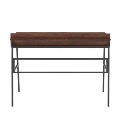 Walker Edison 42" Engineered Wood 3-Drawer Angled Front Desk In Dark Walnut -CYMAX Sales 1993931 5 L
