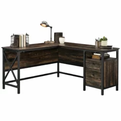 Maddie Home L Shaped Writing Desk In Carbon Oak And Black -CYMAX Sales 1997537 11 L