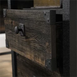 Maddie Home L Shaped Writing Desk In Carbon Oak And Black -CYMAX Sales 1997537 21 L