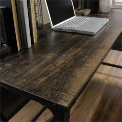 Maddie Home L Shaped Writing Desk In Carbon Oak And Black -CYMAX Sales 1997537 25 L