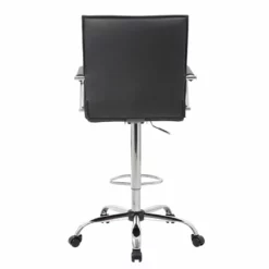 Boss Office Modern Ribbed Back Adjustable Sit-Stand Stool In Black -CYMAX Sales 1998004 4 L 1