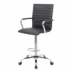 Boss Office Modern Ribbed Back Adjustable Sit-Stand Stool In Black -CYMAX Sales 1998004 L 1
