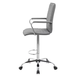 Boss Office Modern Ribbed Back Adjustable Sit-Stand Stool In Gray 18 Boss Office Modern Ribbed Back Adjustable Sit-Stand Stool In Gray -CYMAX Sales 1998005 1 L